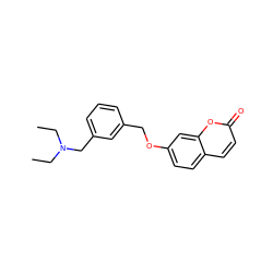 CCN(CC)Cc1cccc(COc2ccc3ccc(=O)oc3c2)c1 ZINC000473129042