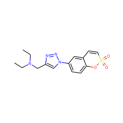 CCN(CC)Cc1cn(-c2ccc3c(c2)C=CS(=O)(=O)O3)nn1 ZINC000095583359