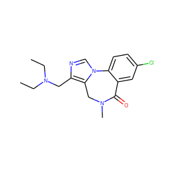 CCN(CC)Cc1ncn2c1CN(C)C(=O)c1cc(Cl)ccc1-2 ZINC000013741314