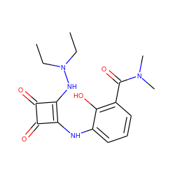 CCN(CC)Nc1c(Nc2cccc(C(=O)N(C)C)c2O)c(=O)c1=O ZINC000101295203