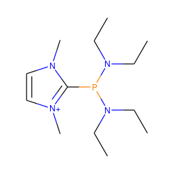 CCN(CC)P(c1n(C)cc[n+]1C)N(CC)CC ZINC000003201213