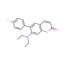 CCN(CC)c1cc2oc(=O)ccc2cc1-c1ccc(F)cc1 ZINC000072127817