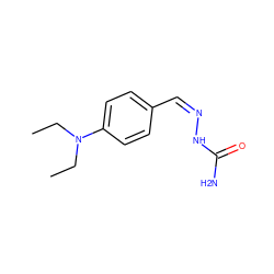 CCN(CC)c1ccc(/C=N\NC(N)=O)cc1 ZINC000032451091