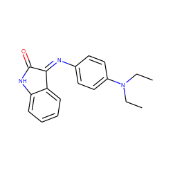 CCN(CC)c1ccc(/N=C2/C(=O)Nc3ccccc32)cc1 ZINC000018323995