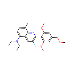 CCN(CC)c1ccc(C)c2nc(-c3c(OC)cc(COC)cc3OC)c(F)cc12 ZINC000084729963