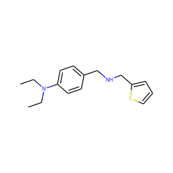 CCN(CC)c1ccc(CNCc2cccs2)cc1 ZINC000000360464