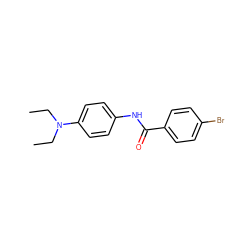 CCN(CC)c1ccc(NC(=O)c2ccc(Br)cc2)cc1 ZINC000000037909