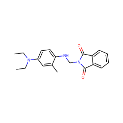 CCN(CC)c1ccc(NCN2C(=O)c3ccccc3C2=O)c(C)c1 ZINC000000128679