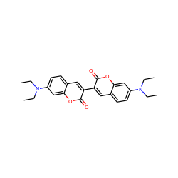 CCN(CC)c1ccc2cc(-c3cc4ccc(N(CC)CC)cc4oc3=O)c(=O)oc2c1 ZINC000017097990