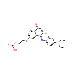 CCN(CC)c1ccc2nc3c4cc(OCCCC(=O)O)ccc4c(=O)cc-3oc2c1 ZINC000029123635