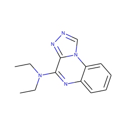 CCN(CC)c1nc2ccccc2n2cnnc12 ZINC000000012507