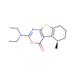 CCN(CC)c1nc2sc3c(c2c(=O)o1)[C@H](C)CCC3 ZINC000013678138