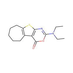 CCN(CC)c1nc2sc3c(c2c(=O)o1)CCCCC3 ZINC000013678142