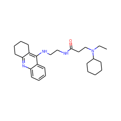 CCN(CCC(=O)NCCNc1c2c(nc3ccccc13)CCCC2)C1CCCCC1 ZINC000299829808