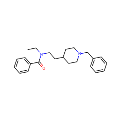 CCN(CCC1CCN(Cc2ccccc2)CC1)C(=O)c1ccccc1 ZINC000003814252