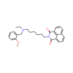 CCN(CCCCCCN1C(=O)c2cccc3cccc(c23)C1=O)Cc1ccccc1OC ZINC000045497198