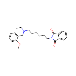 CCN(CCCCCCN1C(=O)c2ccccc2C1=O)Cc1ccccc1OC ZINC001772584247