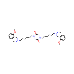 CCN(CCCCCCN1CC(=O)N(CCCCCCN(CC)Cc2ccccc2OC)CC1=O)Cc1ccccc1OC ZINC000044351373