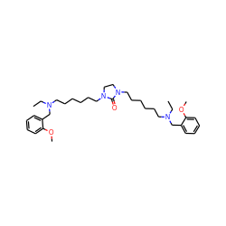 CCN(CCCCCCN1CCN(CCCCCCN(CC)Cc2ccccc2OC)C1=O)Cc1ccccc1OC ZINC000044351007