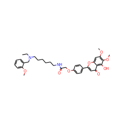 CCN(CCCCCCNC(=O)COc1ccc(-c2cc(=O)c3c(O)c(OC)c(OC)cc3o2)cc1)Cc1ccccc1OC ZINC001772606661