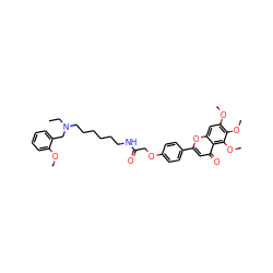 CCN(CCCCCCNC(=O)COc1ccc(-c2cc(=O)c3c(OC)c(OC)c(OC)cc3o2)cc1)Cc1ccccc1OC ZINC001772583653