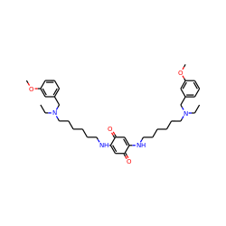 CCN(CCCCCCNC1=CC(=O)C(NCCCCCCN(CC)Cc2cccc(OC)c2)=CC1=O)Cc1cccc(OC)c1 ZINC000101149156