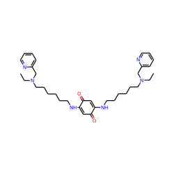 CCN(CCCCCCNC1=CC(=O)C(NCCCCCCN(CC)Cc2ccccn2)=CC1=O)Cc1ccccn1 ZINC000100068886