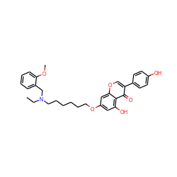 CCN(CCCCCCOc1cc(O)c2c(=O)c(-c3ccc(O)cc3)coc2c1)Cc1ccccc1OC ZINC000103251936