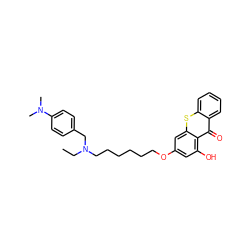 CCN(CCCCCCOc1cc(O)c2c(=O)c3ccccc3sc2c1)Cc1ccc(N(C)C)cc1 ZINC001772614747