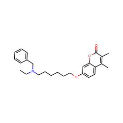 CCN(CCCCCCOc1ccc2c(C)c(C)c(=O)oc2c1)Cc1ccccc1 ZINC000473129104