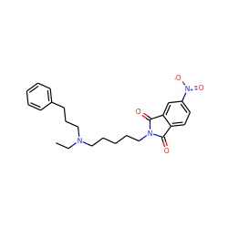 CCN(CCCCCN1C(=O)c2ccc([N+](=O)[O-])cc2C1=O)CCCc1ccccc1 ZINC000013738602