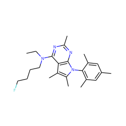 CCN(CCCCF)c1nc(C)nc2c1c(C)c(C)n2-c1c(C)cc(C)cc1C ZINC000001906105