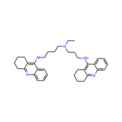 CCN(CCCCNc1c2c(nc3ccccc13)CCCC2)CCCNc1c2c(nc3ccccc13)CCCC2 ZINC000040421842