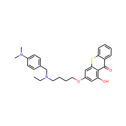 CCN(CCCCOc1cc(O)c2c(=O)c3ccccc3sc2c1)Cc1ccc(N(C)C)cc1 ZINC001772638707