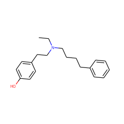 CCN(CCCCc1ccccc1)CCc1ccc(O)cc1 ZINC000013781001