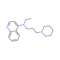 CCN(CCCN1CCCCC1)c1ccnc2ccccc12 ZINC000013472654