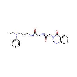 CCN(CCCNC(=O)CNC(=O)Cn1cnc2ccccc2c1=O)c1ccccc1 ZINC000002943272