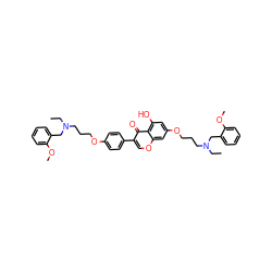 CCN(CCCOc1ccc(-c2coc3cc(OCCCN(CC)Cc4ccccc4OC)cc(O)c3c2=O)cc1)Cc1ccccc1OC ZINC000150599231