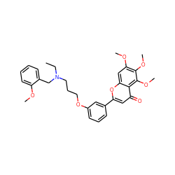 CCN(CCCOc1cccc(-c2cc(=O)c3c(OC)c(OC)c(OC)cc3o2)c1)Cc1ccccc1OC ZINC000473115017