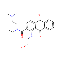 CCN(CCN(C)C)C(=O)c1ccc2c(c1NCCO)C(=O)c1ccccc1C2=O ZINC000004194015