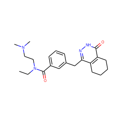 CCN(CCN(C)C)C(=O)c1cccc(Cc2n[nH]c(=O)c3c2CCCC3)c1 ZINC000167691685