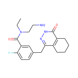 CCN(CCN)C(=O)c1cc(Cc2n[nH]c(=O)c3c2CCCC3)ccc1F ZINC000147020278