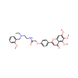 CCN(CCNC(=O)COc1ccc(-c2cc(=O)c3c(OC)c(OC)c(OC)cc3o2)cc1)Cc1ccccc1OC ZINC001772587740