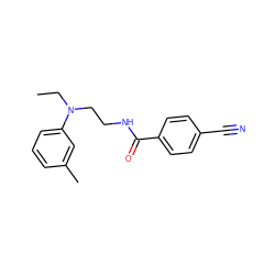 CCN(CCNC(=O)c1ccc(C#N)cc1)c1cccc(C)c1 ZINC000007965331