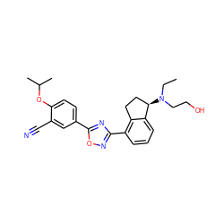 CCN(CCO)[C@@H]1CCc2c(-c3noc(-c4ccc(OC(C)C)c(C#N)c4)n3)cccc21 ZINC000202713629