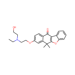 CCN(CCO)CCOc1ccc2c(c1)C(C)(C)c1oc3ccccc3c1C2=O ZINC000114804048