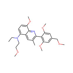 CCN(CCOC)c1ccc(OC)c2nc(-c3c(OC)cc(COC)cc3OC)c(C)cc12 ZINC000095572571