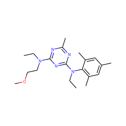 CCN(CCOC)c1nc(C)nc(N(CC)c2c(C)cc(C)cc2C)n1 ZINC000013794560