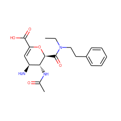 CCN(CCc1ccccc1)C(=O)[C@@H]1OC(C(=O)O)=C[C@H](N)[C@H]1NC(C)=O ZINC000013778761