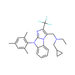 CCN(Cc1c(C(F)(F)F)nc2n(-c3c(C)cc(C)cc3C)c3ccccc3n12)CC1CC1 ZINC000028458215